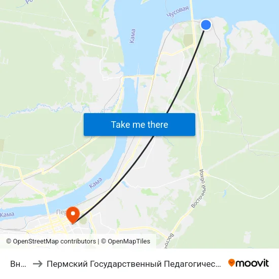 Внииб to Пермский Государственный Педагогический Университет map