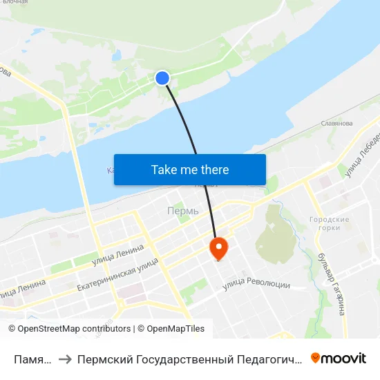 Памятник to Пермский Государственный Педагогический Университет map