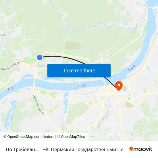 По Требованию (Г.Лядова) to Пермский Государственный Педагогический Университет map