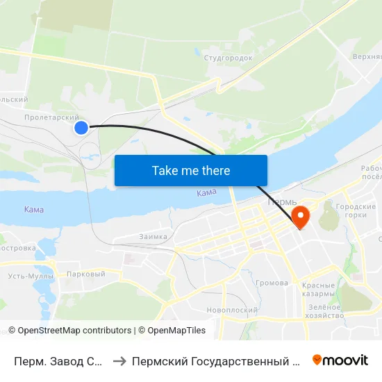 Перм. Завод Силикат. Панелей to Пермский Государственный Педагогический Университет map