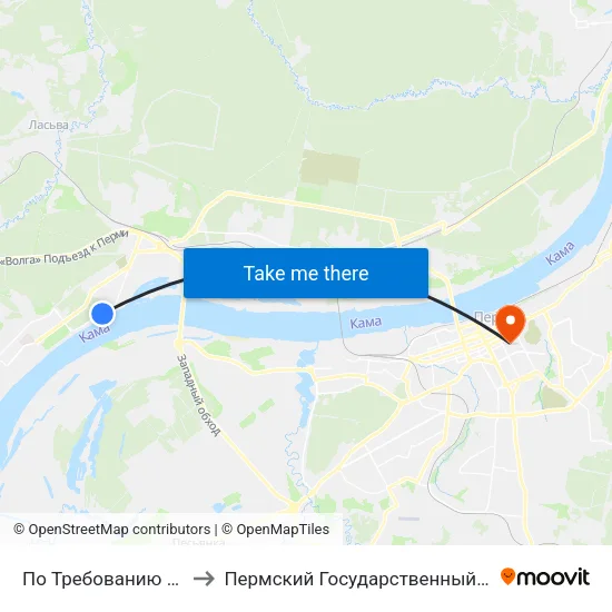 По Требованию (Ул. 5-Я Каховская) to Пермский Государственный Педагогический Университет map