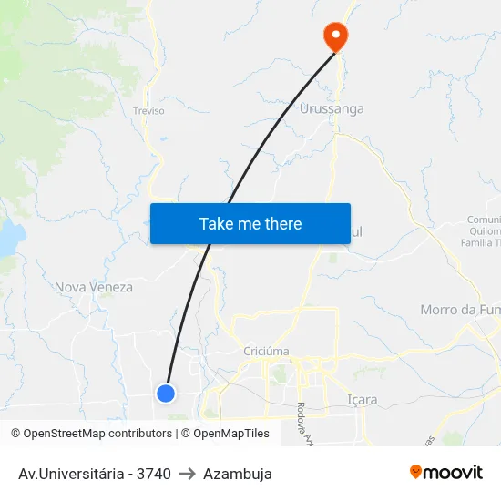 Av.Universitária - 3740 to Azambuja map