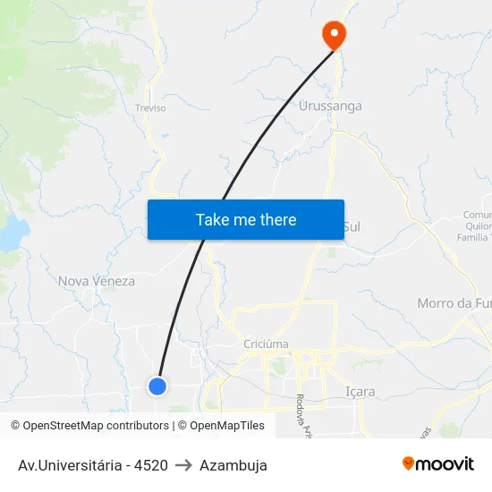 Av.Universitária - 4520 to Azambuja map
