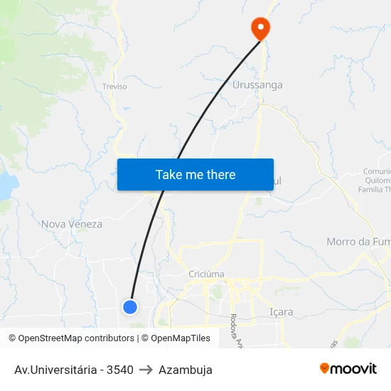 Av.Universitária - 3540 to Azambuja map
