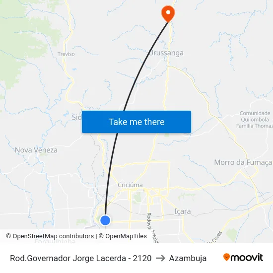 Rod.Governador Jorge Lacerda - 2120 to Azambuja map