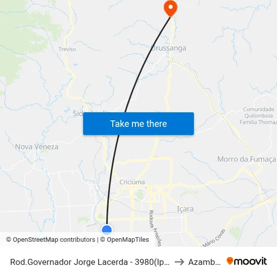 Rod.Governador Jorge Lacerda - 3980(Iparque) to Azambuja map