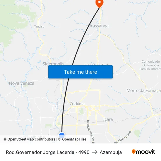 Rod.Governador Jorge Lacerda - 4990 to Azambuja map