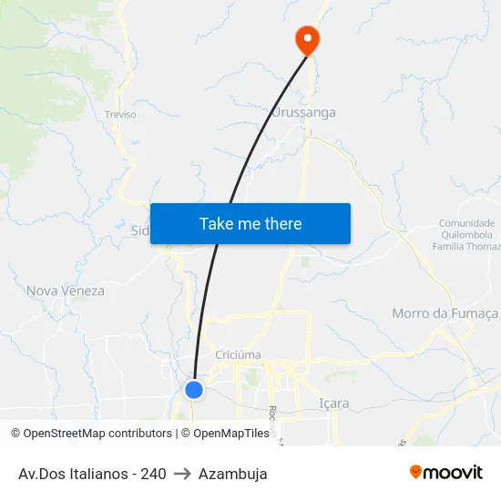 Av.Dos Italianos - 240 to Azambuja map