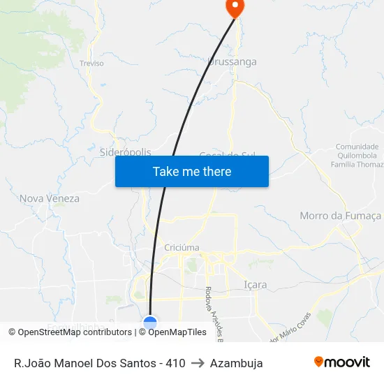 R.João Manoel Dos Santos - 410 to Azambuja map