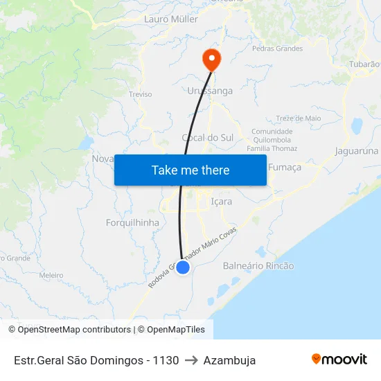 Estr.Geral São Domingos - 1130 to Azambuja map