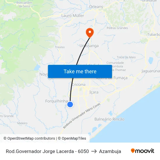Rod.Governador Jorge Lacerda - 6050 to Azambuja map