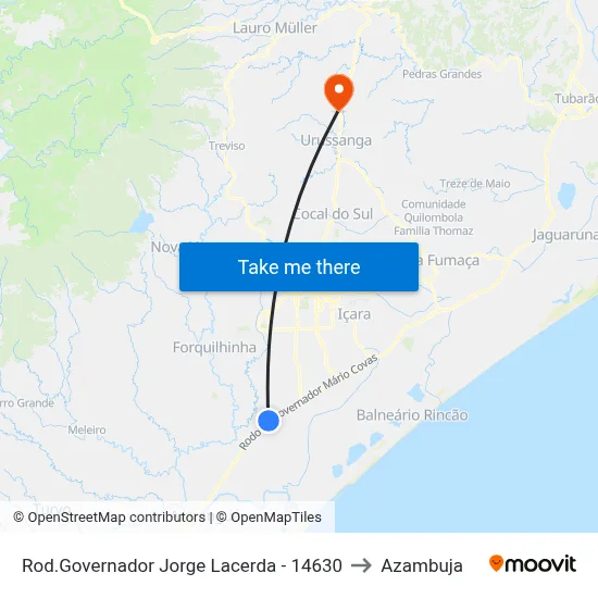 Rod.Governador Jorge Lacerda - 14630 to Azambuja map