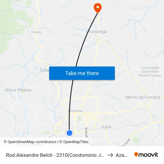 Rod.Alexandre Beloli - 2310(Condominio Jardim Das Acacias) to Azambuja map