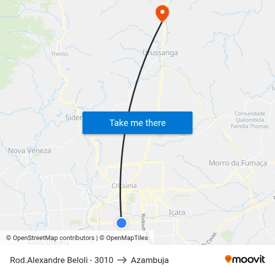 Rod.Alexandre Beloli - 3010 to Azambuja map