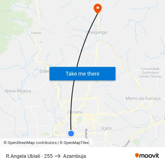 R.Angela Ubiali - 255 to Azambuja map