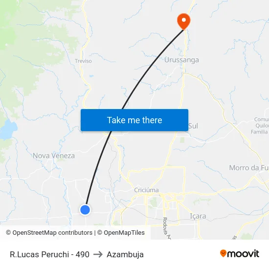 R.Lucas Peruchi - 490 to Azambuja map