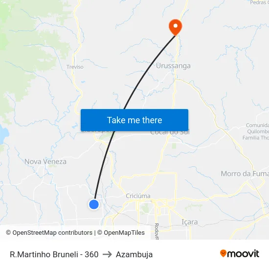 R.Martinho Bruneli - 360 to Azambuja map