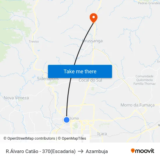 R.Álvaro Catão - 370(Escadaria) to Azambuja map