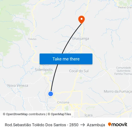 Rod.Sebastião Tolêdo Dos Santos - 2850 to Azambuja map
