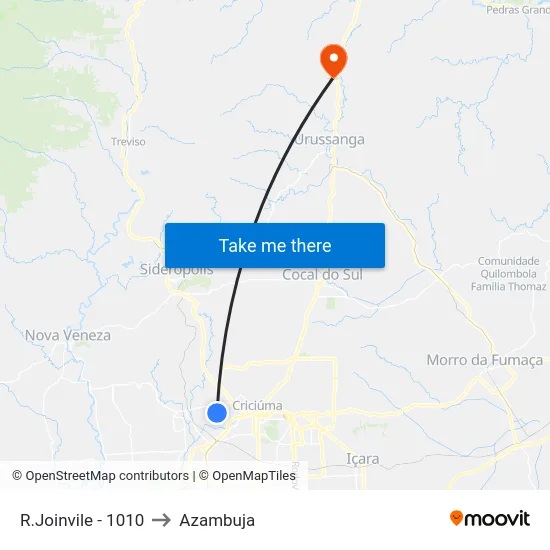 R.Joinvile - 1010 to Azambuja map