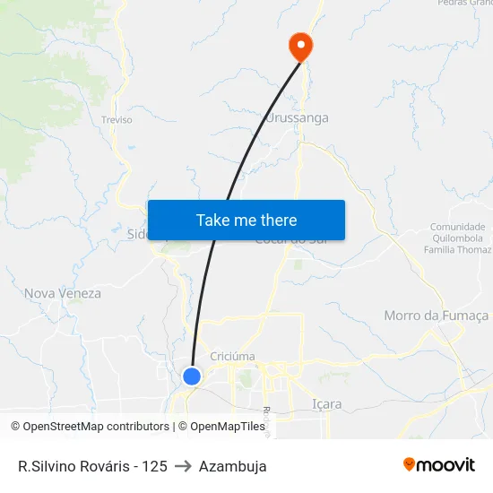 R.Silvino Rováris - 125 to Azambuja map