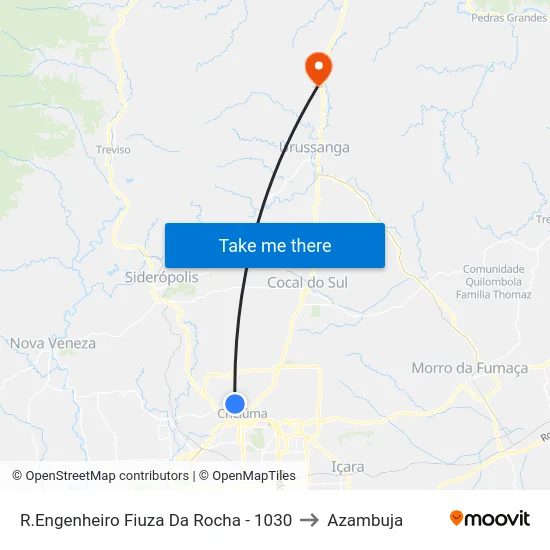 R.Engenheiro Fiuza Da Rocha - 1030 to Azambuja map