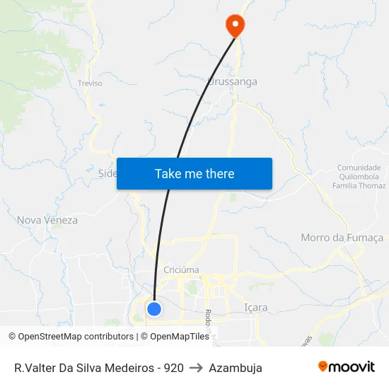 R.Valter Da Silva Medeiros - 920 to Azambuja map