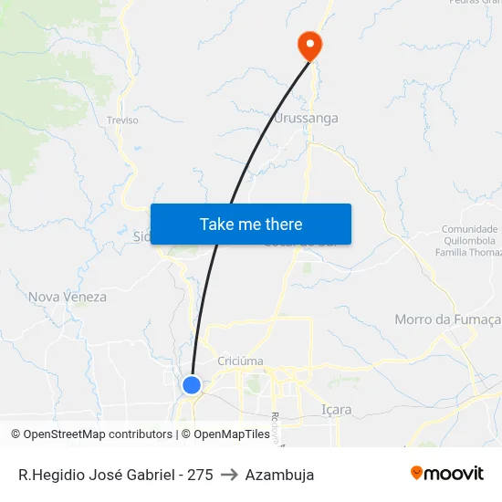 R.Hegidio José Gabriel - 275 to Azambuja map