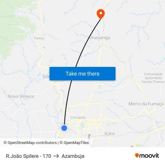 R.João Spílere - 170 to Azambuja map