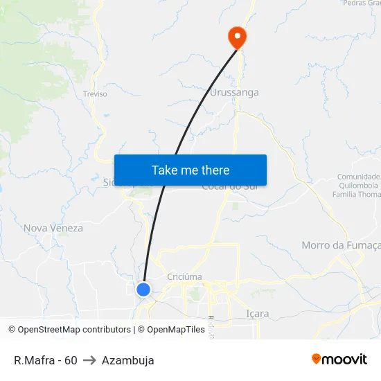 R.Mafra - 60 to Azambuja map