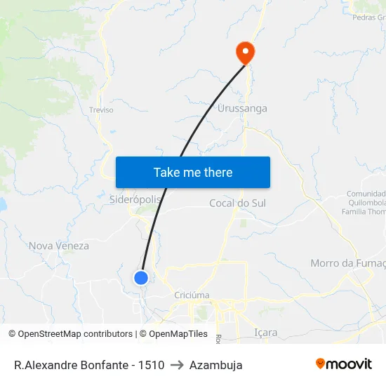 R.Alexandre Bonfante - 1510 to Azambuja map