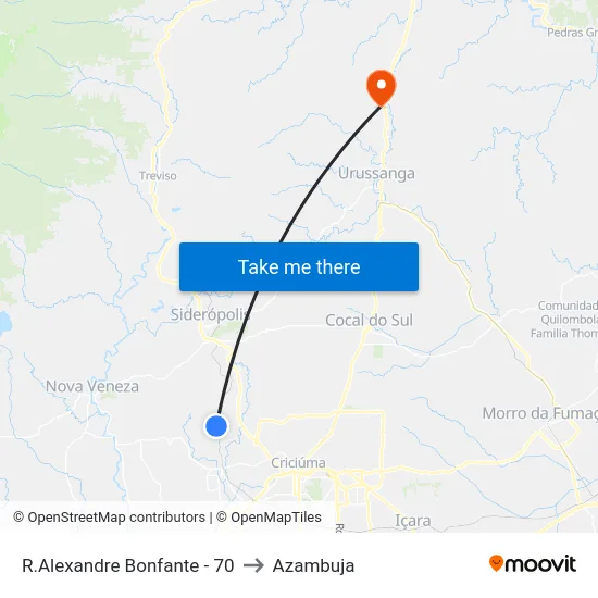 R.Alexandre Bonfante - 70 to Azambuja map