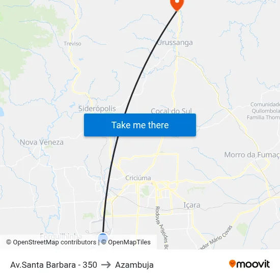 Av.Santa Barbara - 350 to Azambuja map