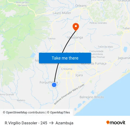 R.Virgílio Dassoler - 245 to Azambuja map