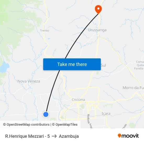 R.Henrique Mezzari - 5 to Azambuja map