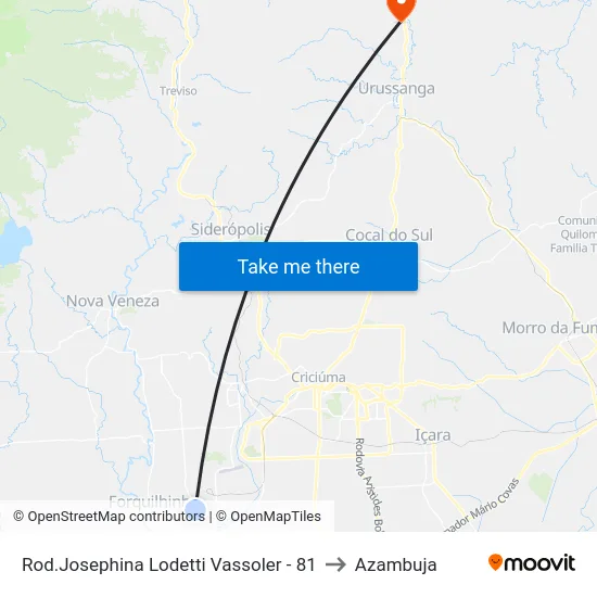 Rod.Josephina Lodetti Vassoler - 81 to Azambuja map