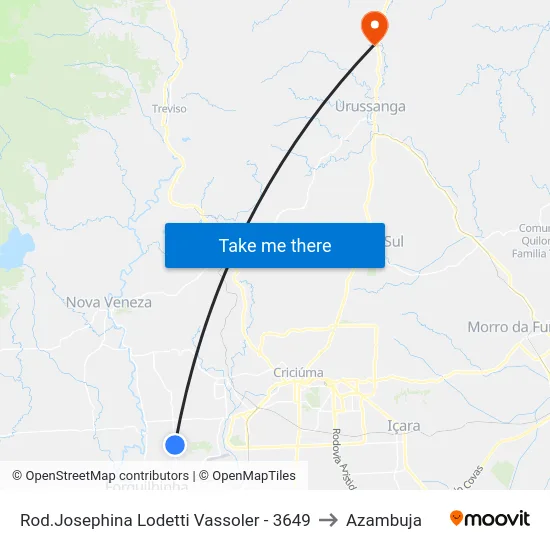 Rod.Josephina Lodetti Vassoler - 3649 to Azambuja map