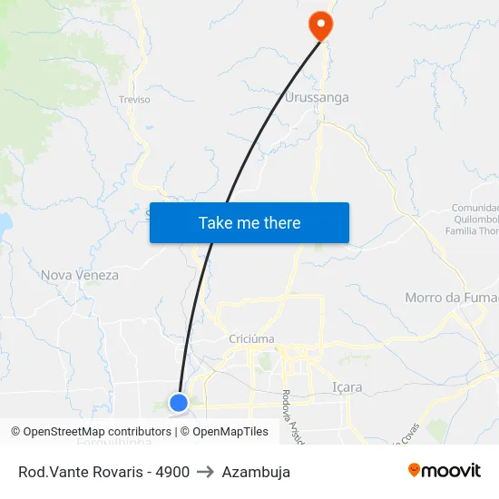 Rod.Vante Rovaris - 4900 to Azambuja map