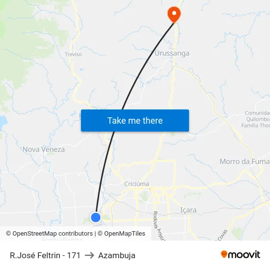 R.José Feltrin - 171 to Azambuja map