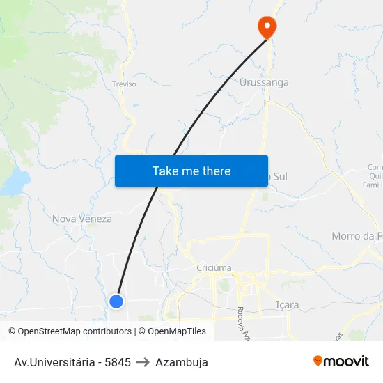 Av.Universitária - 5845 to Azambuja map
