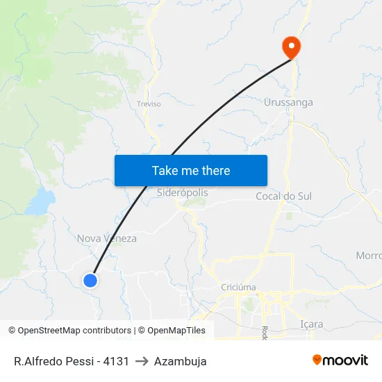 R.Alfredo Pessi - 4131 to Azambuja map