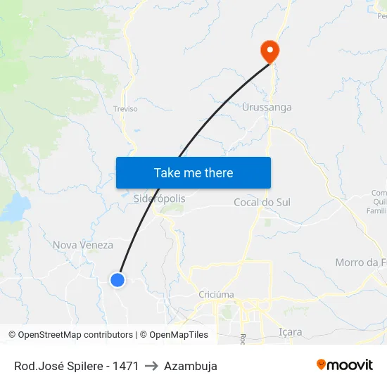 Rod.José Spilere - 1471 to Azambuja map