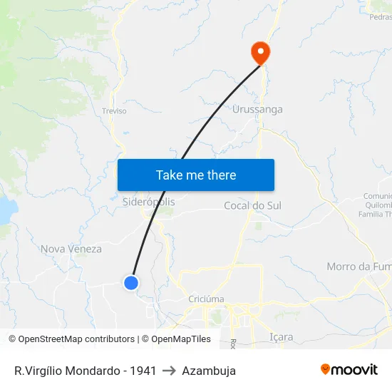 R.Virgílio Mondardo - 1941 to Azambuja map
