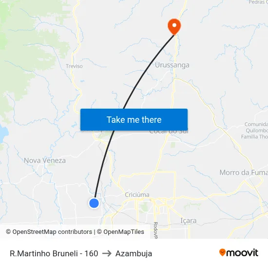 R.Martinho Bruneli - 160 to Azambuja map