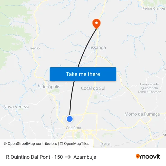 R.Quintino Dal Pont - 150 to Azambuja map