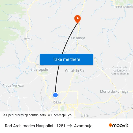 Rod.Archimedes Naspolini - 1281 to Azambuja map