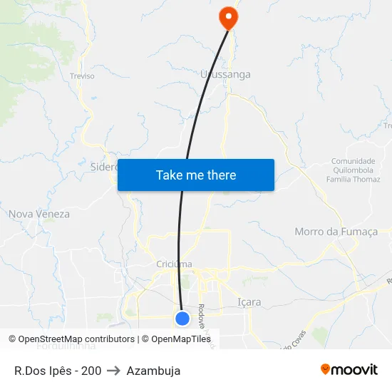 R.Dos Ipês - 200 to Azambuja map