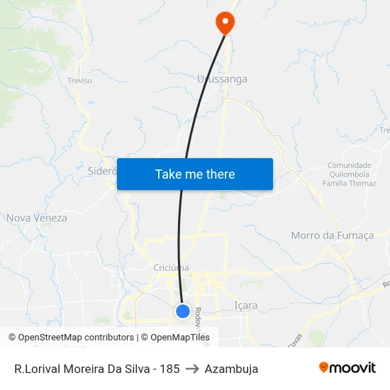 R.Lorival Moreira Da Silva - 185 to Azambuja map