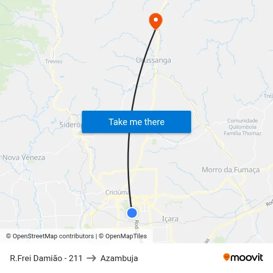 R.Frei Damião - 211 to Azambuja map