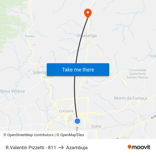 R.Valentin Pizzetti - 811 to Azambuja map